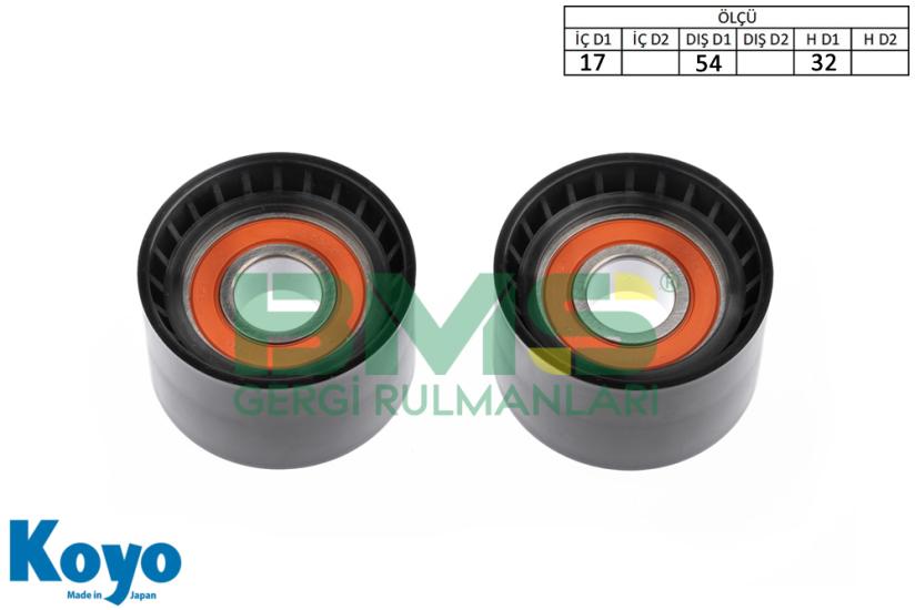 BMS 334 GERGİ RULMANI (17x54x32) RENAULT; CLIO II - ESPACE III - LAGUNA - MEGANE I - SCENIC I 1.8/2.0