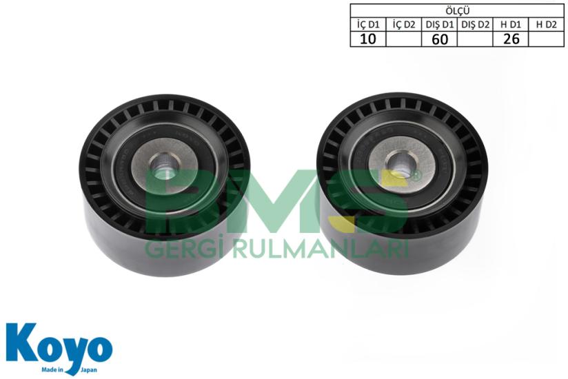 BMS 349 GERGİ RULMANI (10x60x26) CITROEN;BERLINGO,C4 / PEUGEOT;206,208,301,307,308