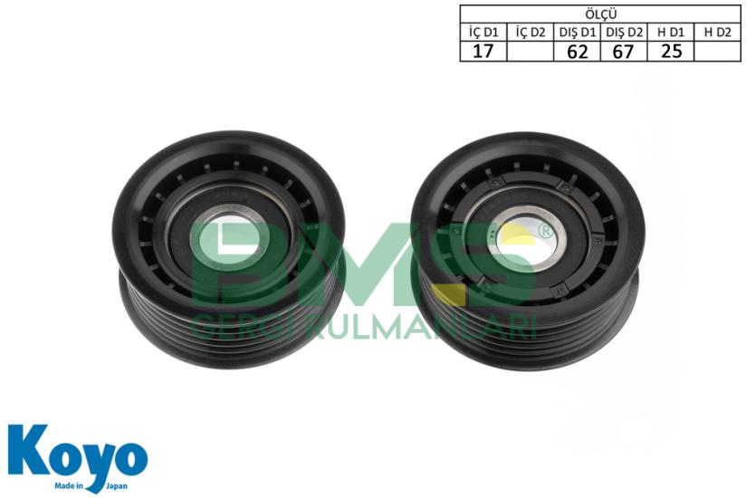 BMS 363 GERGİ RULMANI(17x62/67x25) FIAT; LINEA-ALBEA , FORD; FIESTA VI-FOCUS III-GALAXY II-KUGA II-MONDEO IV-S MAX-TOURNEO CONNECT-TRANSIT CONNECT , VOLVO; V40-V60-V70-S60-S80