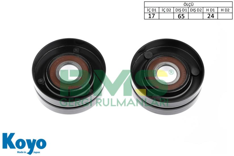 BMS 364 GERGİ RULMANI PASSAT; 1.6 2010  11 BENZİNLİ ; GOLF 7 1.6 DİZEL / 04L903-315A / 534055210 (17x65x24)