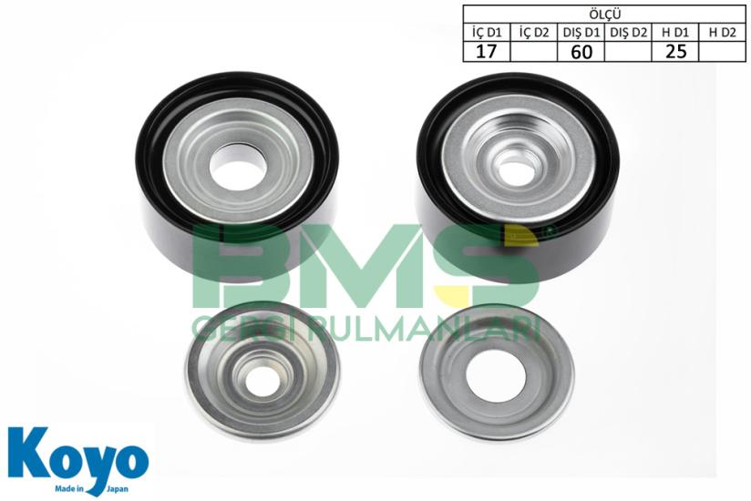 BMS 365 GERGİ RULMANI (17x60x25----DEMİR) DACIA;DUSTER,LOGAN,SANDERO 1.4-1.6 16V / RENAULT;LAGUNA 1.6 16V