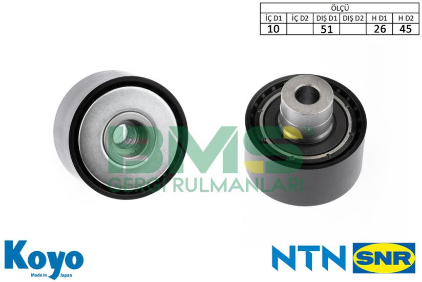 BMS 368 GERGİ RULMANI (10x51x26/45) CITROEN;BERLINGO 1.6 HDI 110 / FORD;FIESTA,V 1.4 TDCI / MAZDA;2 1.4 CD / PEUGEOT; 1.4 HDI,PARTNER 1.6 HDI