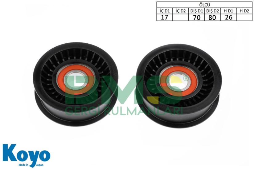 BMS 384 GERGİ RULMANI (17x70/80x26) MERCEDES-BENZ W203,C230,C280,C350,S203