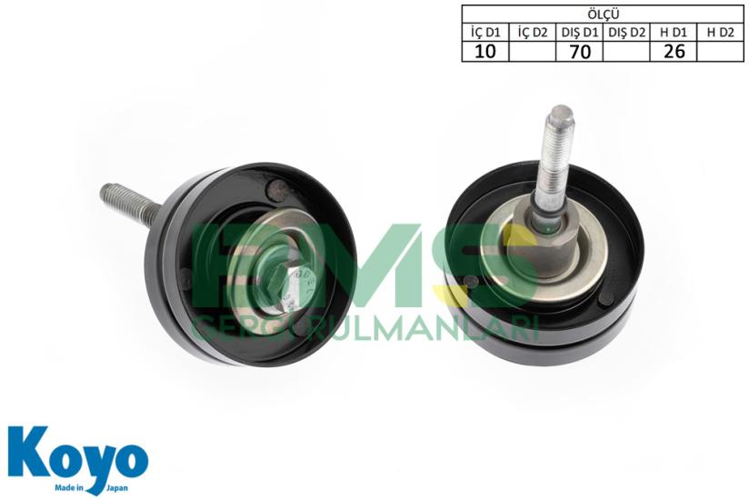 BMS 390 GERGİ RULMANI (10x70x26) SKODA;VOLKWAGEN;SEAT;ALHAMBRA;IBIZA