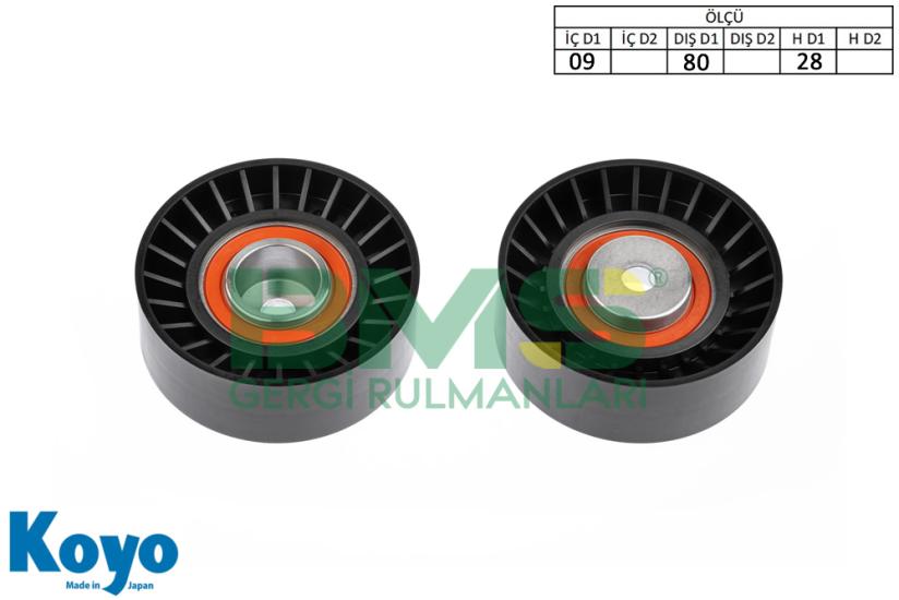 BMS 411 GERGİ RULMANI (9x80X28) BMW; E34-E39-530-540-730-740