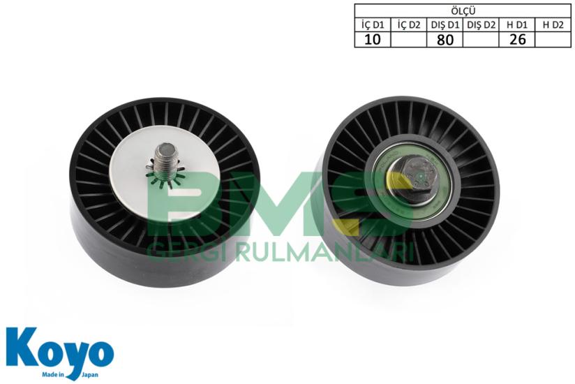 BMS 419 GERGİ RULMANI (10x80x26) BMW; 1-3-5-7-X1-X3-X5-Z4 2.5 si-3.0si-2.5i-2.5si-30i-325i-328i-330i-523i-530i-630i-E87-E90