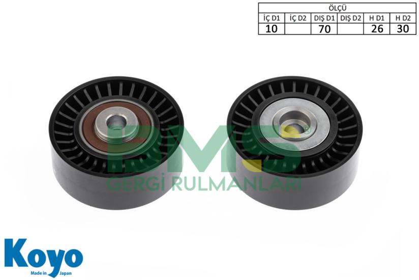 BMS 433 GERGİ RULMANI (10X70X26/30) CITREON C-CROSSER,PİCASSO/JAGUAR XF2,2D/MITSUBISHI OUTLANDER II/PEUGEOT 206 HATCHBACK 4007HDI