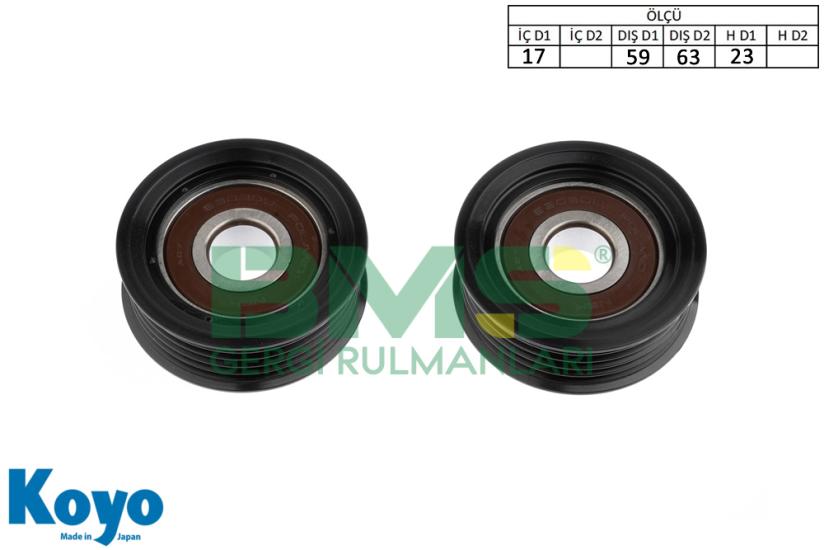 BMS 447 GERGİ RULMANI (17X59/63X23) HYUNDAİ ACCENT ELANTRA İ20,İ30,İx20/KİA CARENS CEE’D CERATO RIO VENGA