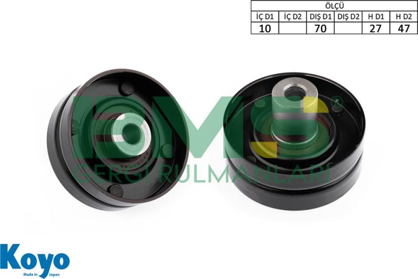 BMS 501 GERGİ RULMANI (10X70X27/47) RENAULT ESCAPE III,LAGUNA I,SAFRANE II
