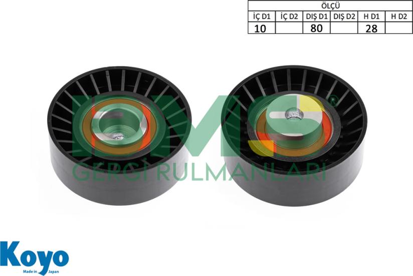 BMS 510 GERGİ RULMANI (10X80X28) FIAT; BRAVO I-COUPE-FIORINO-MEREA-PALIO-STRADA