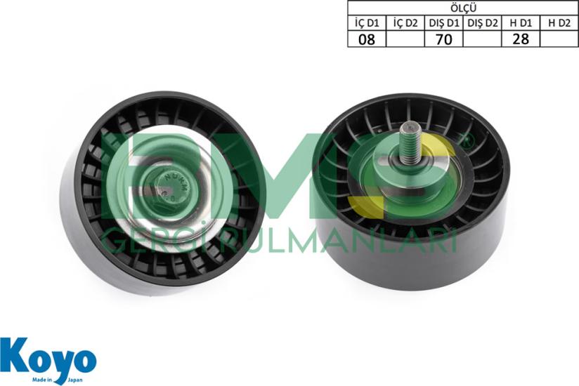 BMS 513 GERGİ RULMANI (08X70X28) FORD; ESCORTV-VI-VII-FIESTA III-TRANSIT