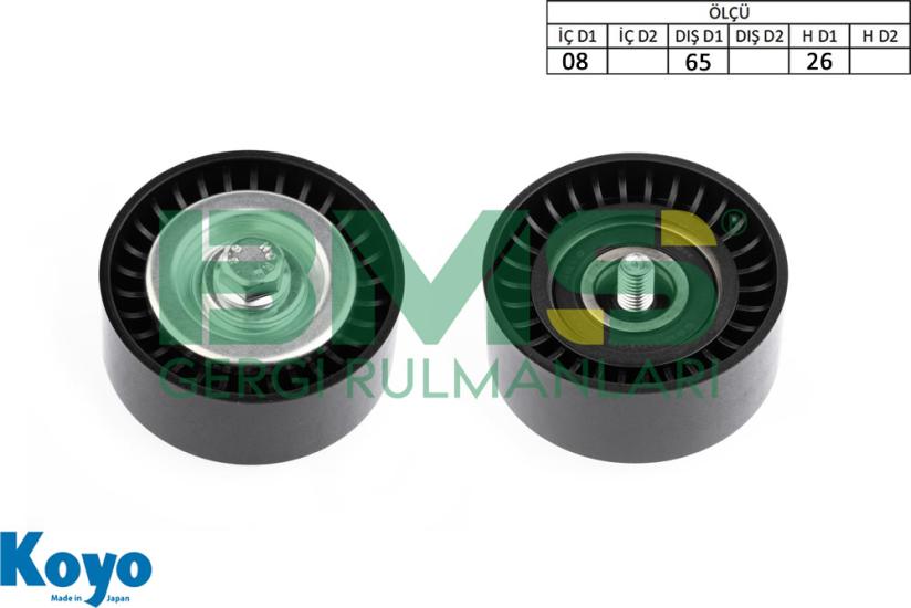BMS 518 GERGİ RULMANI (08X65X26) CHEVROLET; MALIBU_x000D_
OPEL; ASTRA-CASCADA-INSIGNA-ZAFIRA TOURER