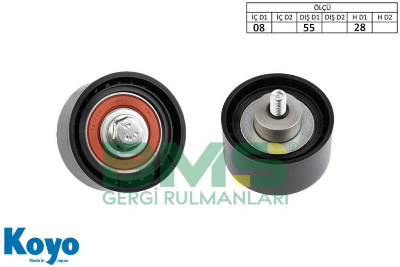 BMS 520 GERGİ RULMANI (08X55X28) BMW; E81-E87-E88-E82-E90-E93-E92-E91-E60-F10-F07-E61-F11-F01-F02-F03-F04-E84-E83-E70-E71-E72
