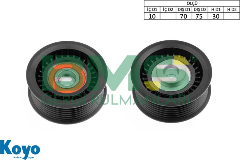 BMS 528 GERGİ RULMANI (10X70/75X30) MITSUBISHI; PAJERO III-IV
