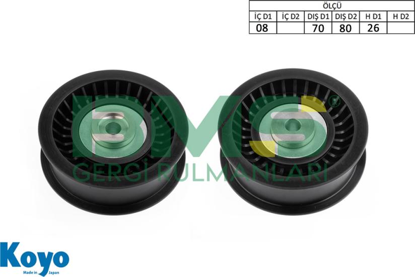BMS 531 GERGİ RULMANI (08X70/80X26) MERCEDES-BENZ ;C280-C350-C230-C300-CLK350-CLK500-CLS280-E350-E500-CL500-S500-SL280-R230-SPRINTER-VIANO-VITO