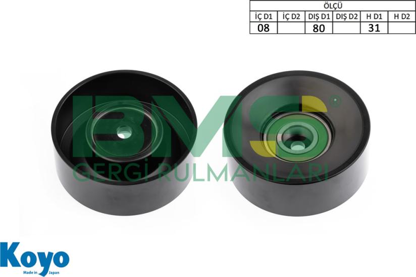 BMS 547 GERGİ RULMANI (08X80X31) BUICK; , CHEVROLET;CAPTIVA-MALIBU , OPEL;INSIGNIA A-ASTRA J-ANTARA A , VAUXHALL;INSIGNIA A-ASTRA J-ANTARA A ,