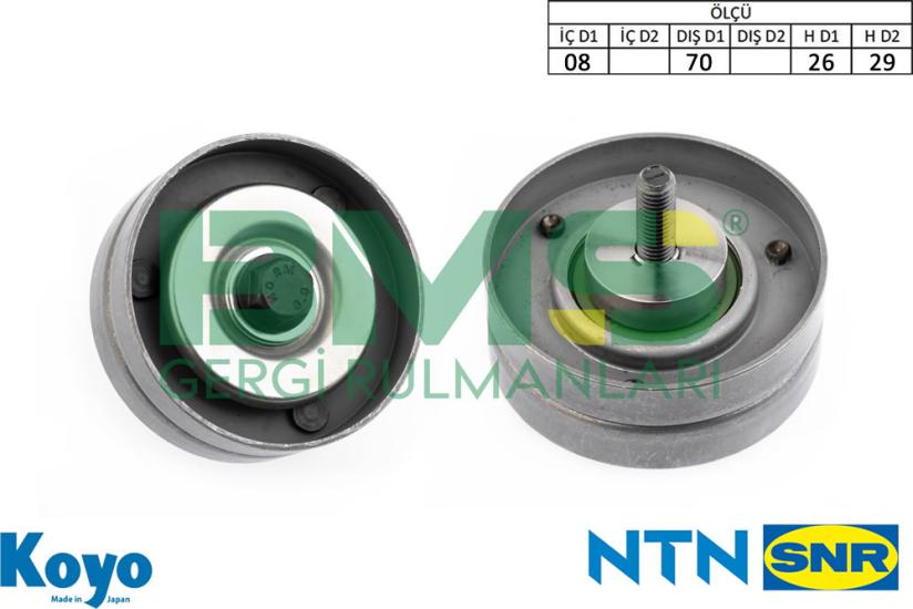 BMS 551 GERGİ RULMANI (08x70x26/29) BMW; , MINI;COUPER S-WORKS-JOHN COOPER WORKS ,
