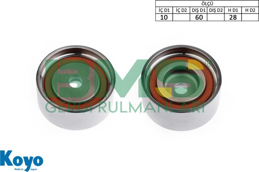 BMS 555 GERGİ RULMANI (10X60X28) FIAT; , MITSUBISHI;L200-PAJERO SPORT II ,
