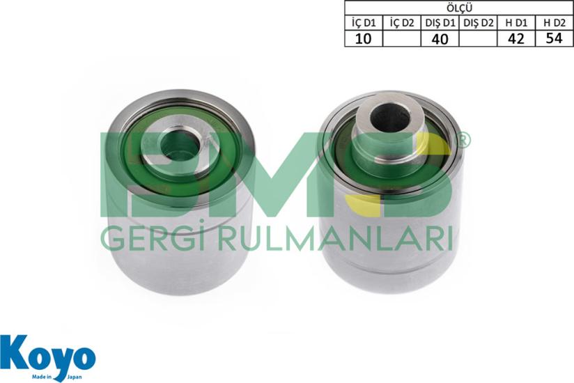 BMS 557 GERGİ RULMANI (10X40X42/54) AUDI;A4 B5-A6 C4-A6 C5 , SKODA;SUPERB I , VW;PASSAT B5.5-NEW BEETLE-GOLF IV-BORA ,