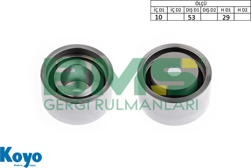 BMS 558 GERGİ RULMANI (10X53X29) ALFA ROMEO;156-159-166-BRERA-SPIDER , FIAT;STILO-MAREA-CROMA-COUPE-BRAVO , LANCIA;THESIS-LYBRA-KAPPA ,