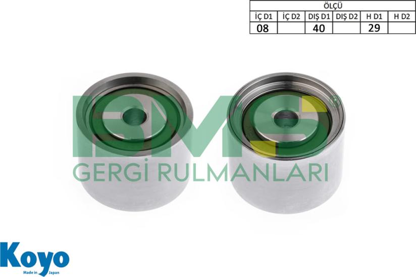 BMS 560 GERGİ RULMANI (08X40X29) AUDI;A1 , SEAT;TOLEDO-IBIZA , SKODA;RAPID-FABIA , VW;POLO ,