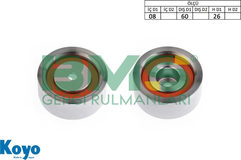 BMS 562 GERGİ RULMANI (08X60X26) DACIA; , GENERAL MOTORS; , OPEL;MOVANO , RENAULT;MASTER , VAUXHALL;MOVANO ,