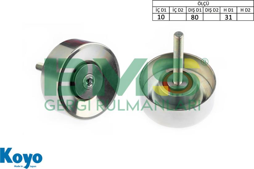 BMS 565 GERGİ RULMANI (10X80X31) AUDI;A4 B8-A5-A6-A6 C6-A6 C7-A7-A8-Q5-Q7 , PORSCHE;CAYENNE-PANAMERA , SEAT; , SKODA; , VW;TOUAREG ,