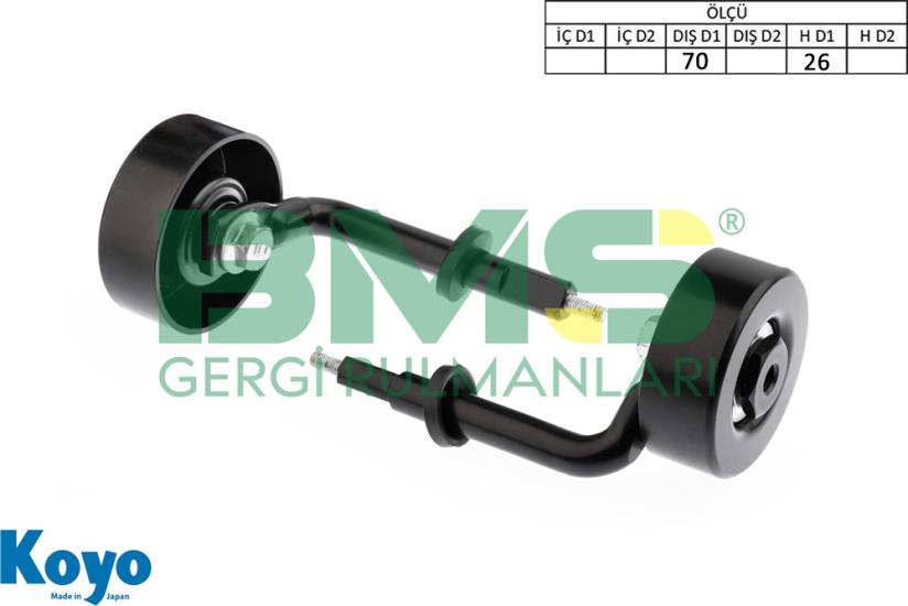 BMS 568 GERGİ RULMANI (70X26) BMW;E46-E39-E38 , LAND ROVER;RANGE ROVER-FREELANDER , MINI; , OPEL;OMEGA B , VAUXHALL; ,