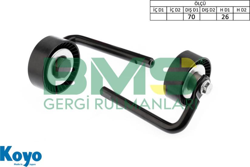 BMS 569 GERGİ RULMANI (70X26) BMW;E46-E39-E38-E53 , LAND ROVER;RANGE ROVER , OPEL;OMEGA B , MINI; ,