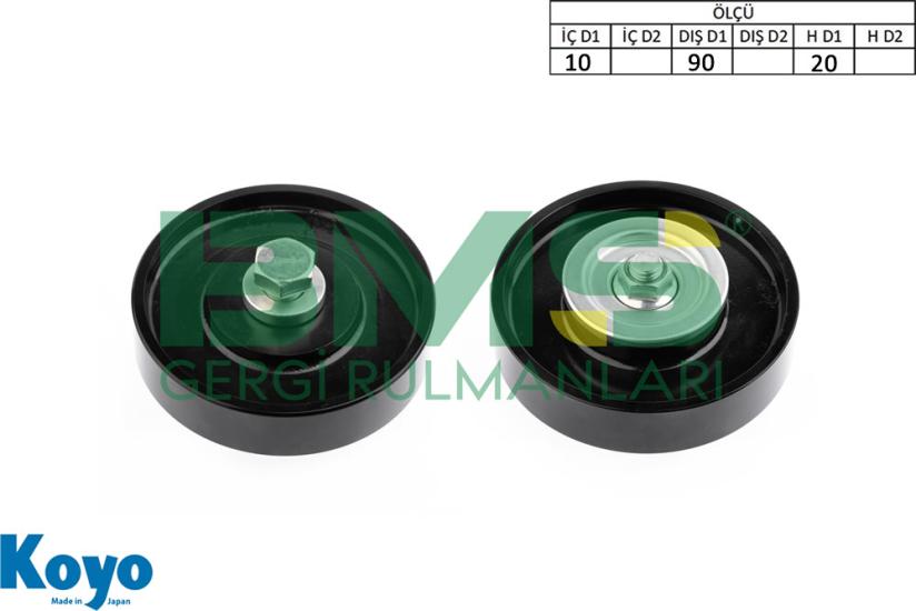 BMS 575 GERGİ RULMANI (10X90X20) TOYOTA ;COROLLA 2.0D 2 C 9297 ,
