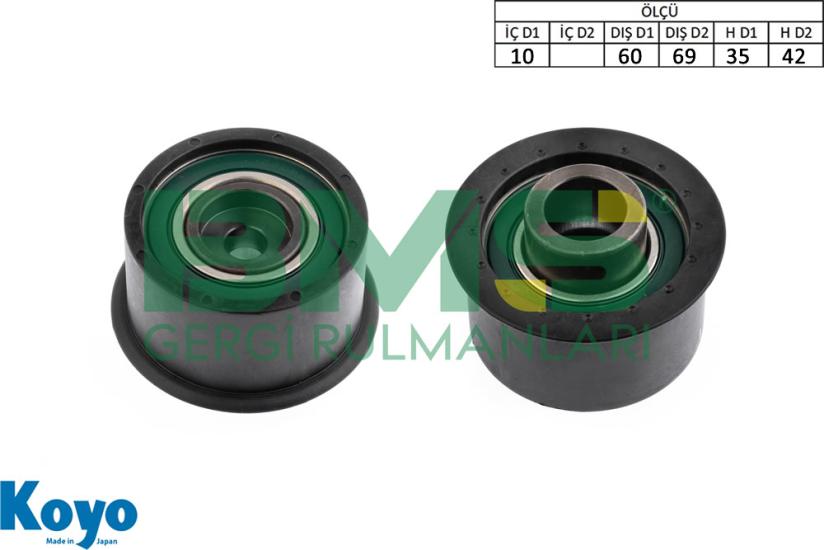 BMS 578 GERGİ RULMANI (10X60/69X35/42) MAZDA;323-626-MX3-MX6-XEDOS6-XEDOS9 , FORD;PROBE ,