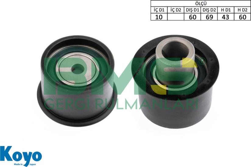 BMS 579 GERGİ RULMANI (10X60/69X43/60) MAZDA;929 ,