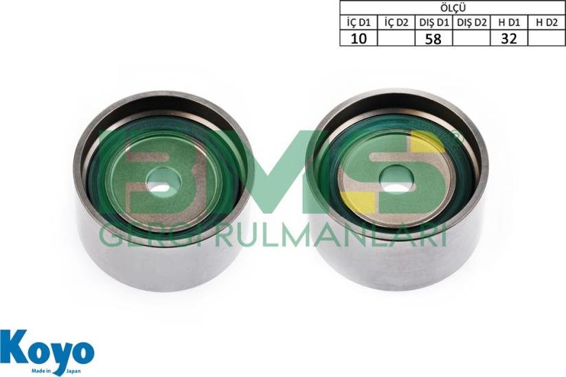 BMS 587 GERGİ RULMANI (10x58x32) TOYOTA;CRESSIDA-CROWN-MARK II ,