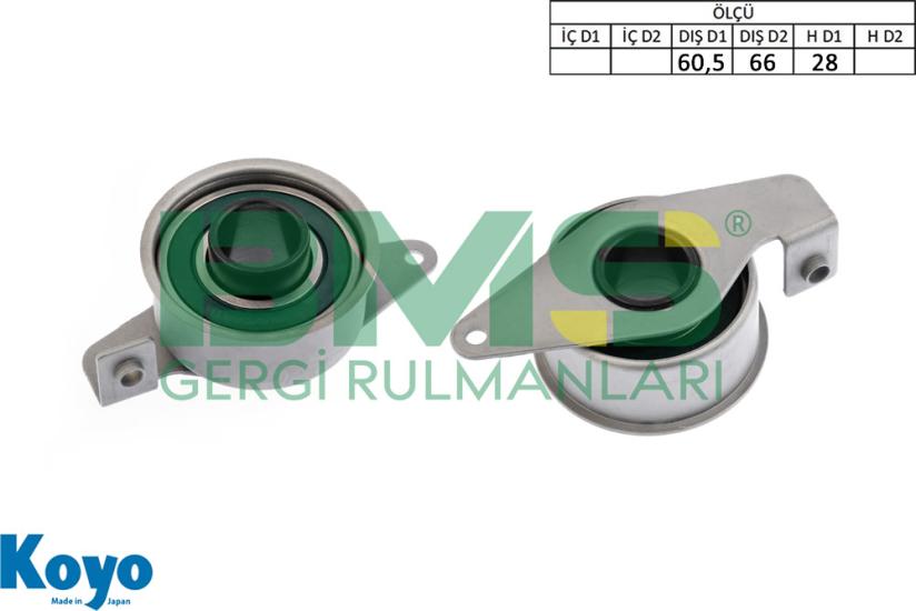 BMS 593 GERGİ RULMANI (60,5/66x28) FORD;COURIER-ESCORT-FIESTA-MONDEO-ORION-P100-SIERRA , MAZDA;121 III ,