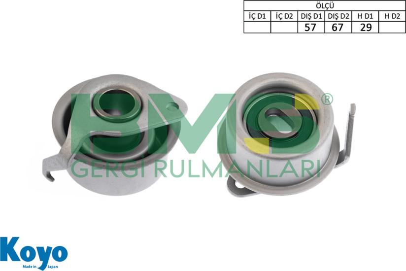 BMS 597 GERGİ RULMANI (57/67x29) MITSUBISHI;SPORTS H81W-WAGON H81W ,