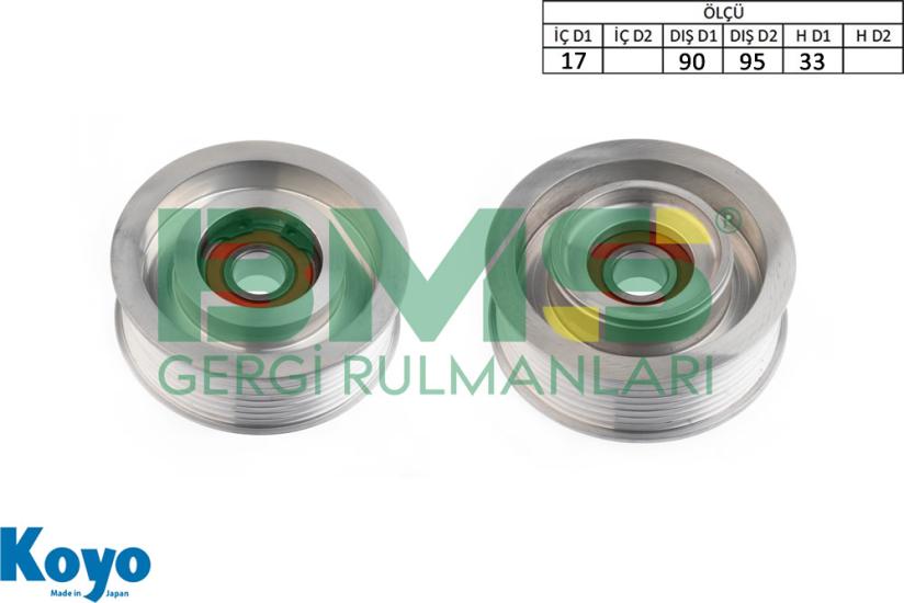 BMS 610 GERGİ RULMANI (17x90/95x33)