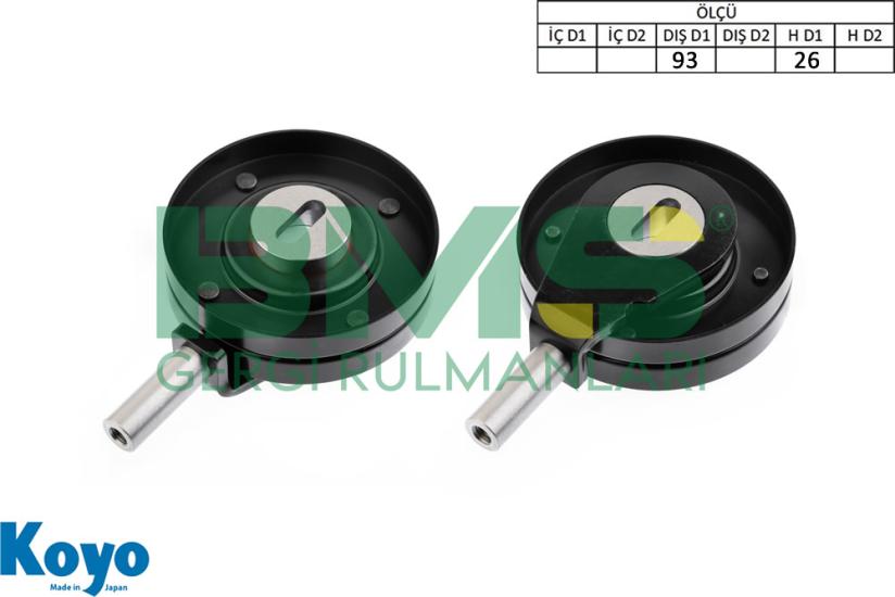 BMS 612 GERGİ RULMANI (93x26) CITREON;JUMPER , PEUGEOT;BOXER ,