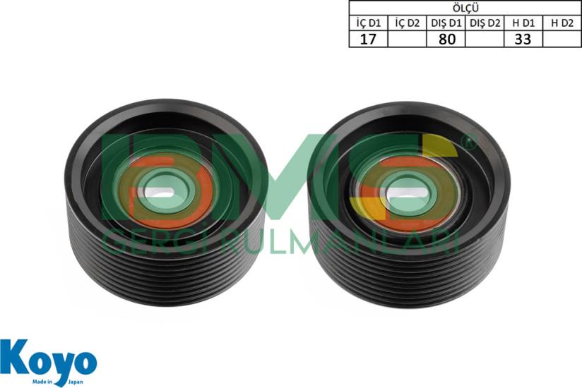 BMS 614 GERGİ RULMANI (17x80x33) MERCEDES-BENZ;CITARO-TOURINO-UNIMOG ,