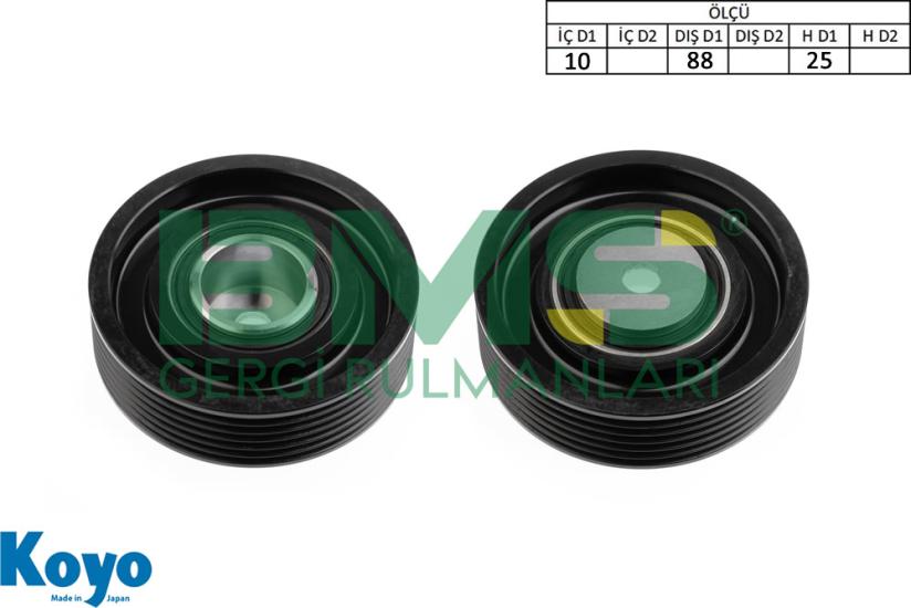 BMS 618 GERGİ RULMANI (10x88x25) DACIA; , RENAULT;LAGUNA I ,