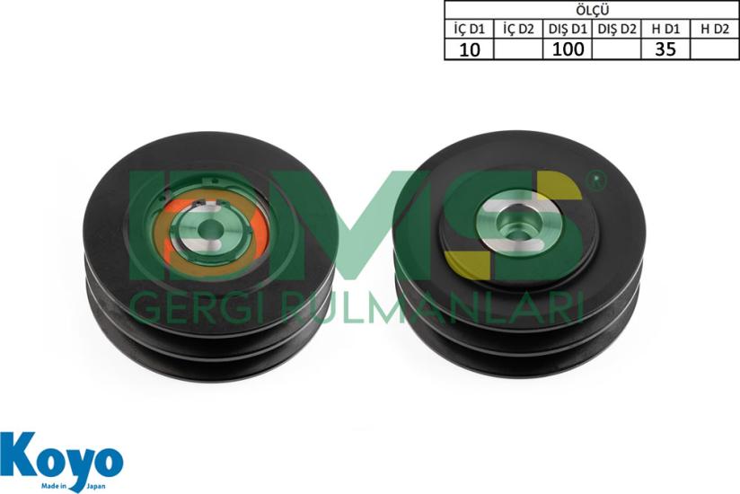 BMS 620 GERGİ RULMANI (10x100x35) MERCEDES-BENZ;2517-2521-2524 ,