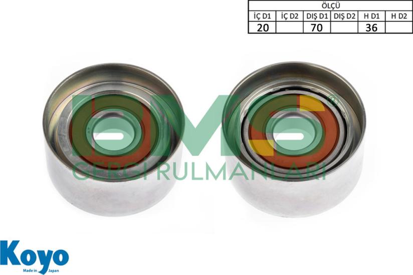 BMS 624 GERGİ RULMANI (20x70x36) VOLVO;FH12-FH16-FL10-FL12-FM7-NH12 ,