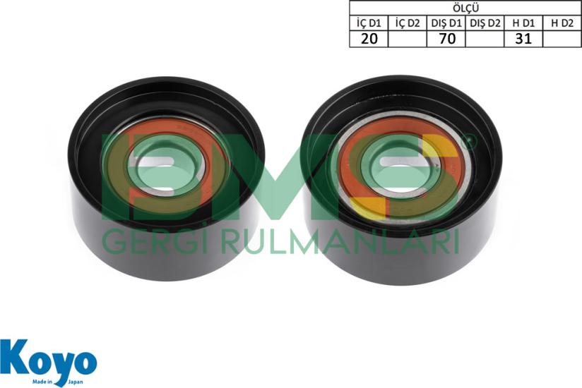 BMS 625 GERGİ RULMANI (20x70x31) HONDA;ACCORD-CRV-FRV ,