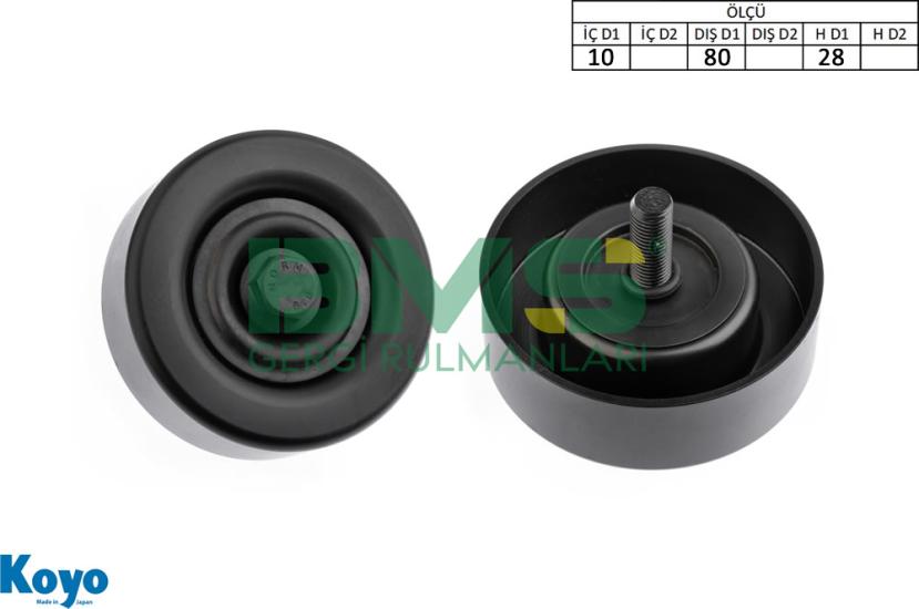 BMS 627 GERGİ RULMANI (10x80x28) HYUNDAI;SANTA FE-TUCSON-ix35 , KIA;SPORTAGE-SORENTO-CARNIVAL ,