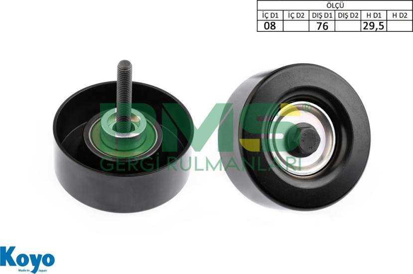 BMS 628 GERGİ RULMANI (08x76x29,5) FORD;FIESTA-MAVERICK-MONDEO-TRANSIT ,
