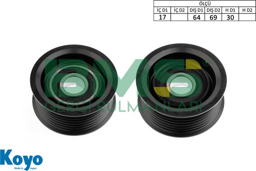 BMS 632 GERGİ RULMANI (17x64/69x30) MERCEDES-BENZ;G65-S600-S63-S65-CL600-CL63-C65-600-65 ,