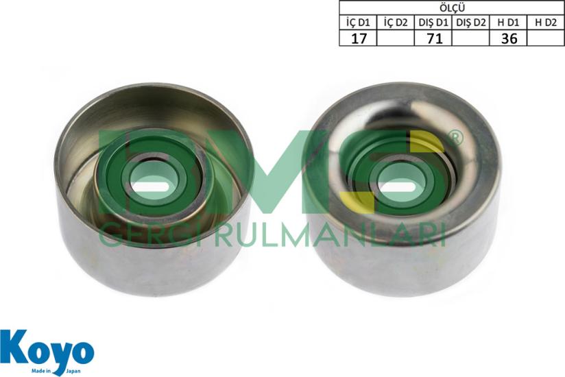 BMS 633 GERGİ RULMANI (17x71x36) MAZDA;6 ,