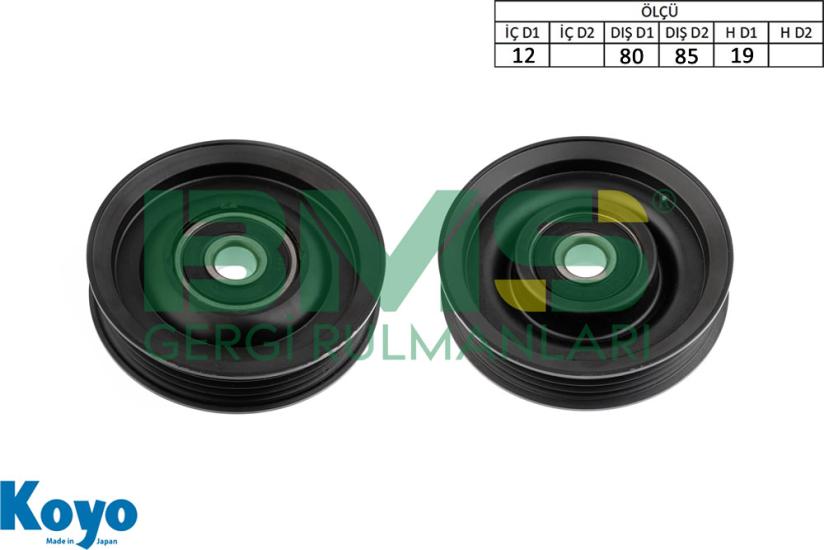 BMS 636 GERGİ RULMANI (12x80/85x19) NISSAN;CABSTAR-NP300-NT400-PATHFINDER ,