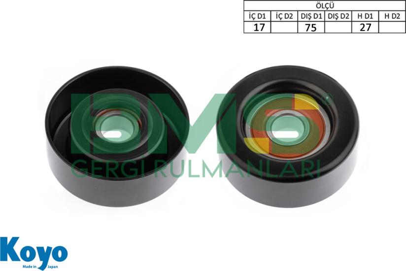 BMS 642 GERGİ RULMANI (17x75x27) SEAT;AROSA , SKODA;FABIA I , VW;LUPO I ,