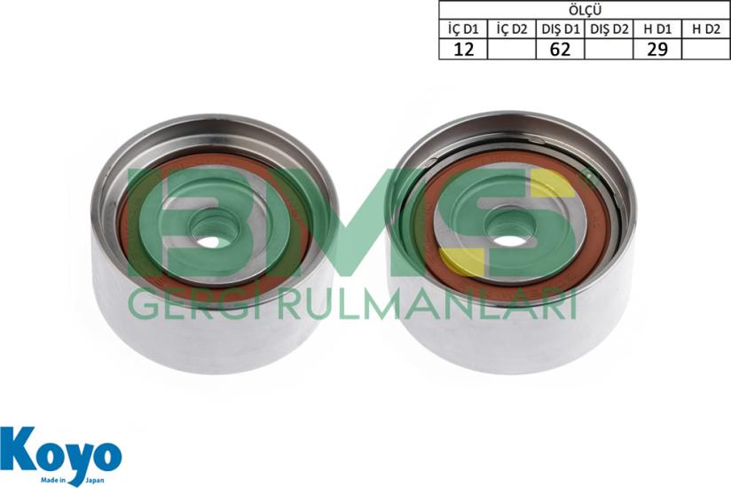 BMS 646 GERGİ RULMANI (12x62x29) TOYOTA;AVENSIS-COROLLA-PREVIA-RAV4 ,