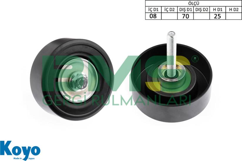 BMS 648 GERGİ RULMANI (08x70x25) MAZDA;3-6-CX7-MPV-MX5 ,